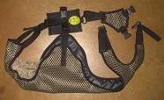 Black Body/Tan Mesh Dog Diaper for male dogs marking indoors and female dogs in heat
