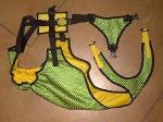 Yellow body/Kelly Green dog diaper for dog incontinence
